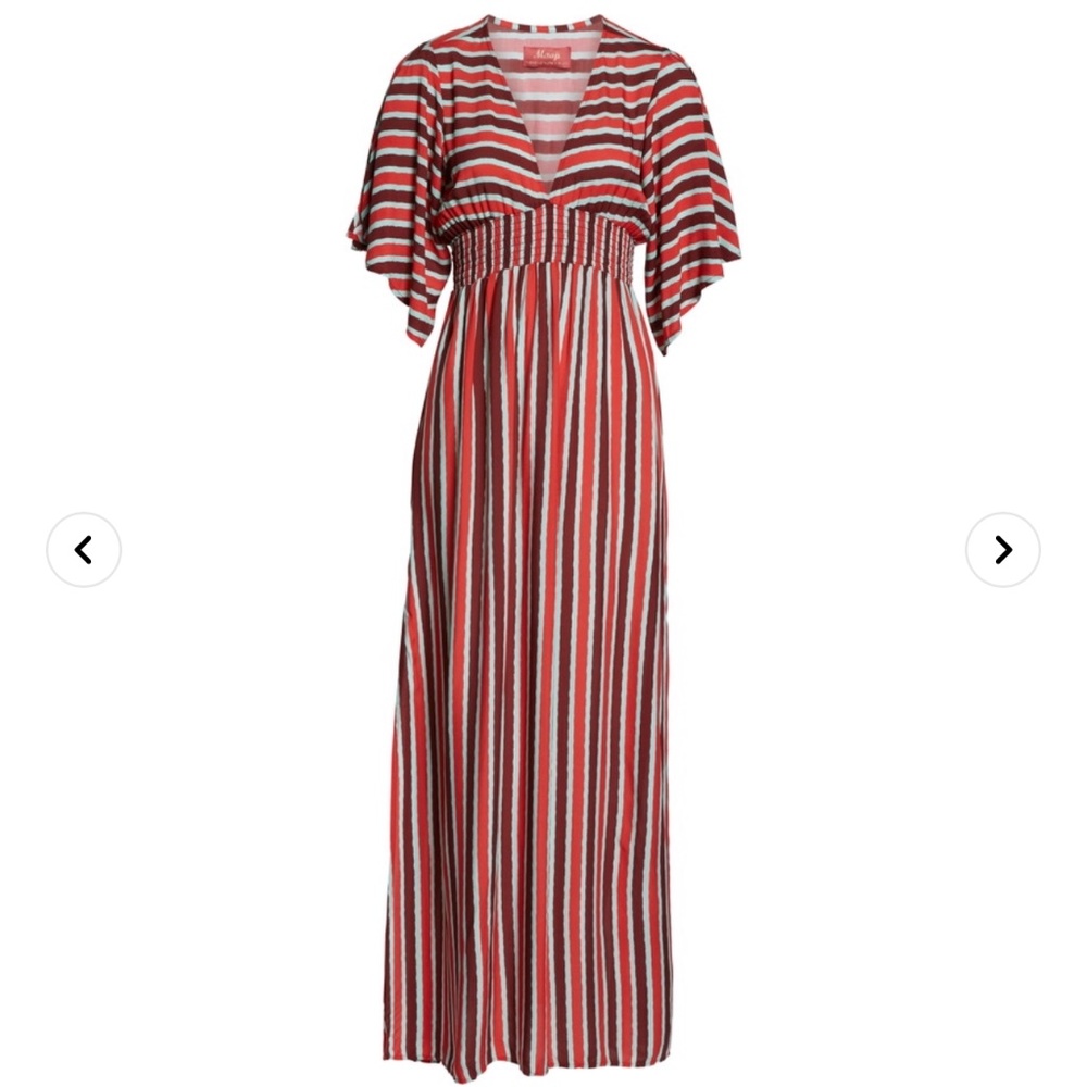 Maaji Morning Glam Cover-up Maxi Dress Beach Brunch Wear Summer Size Medium Red